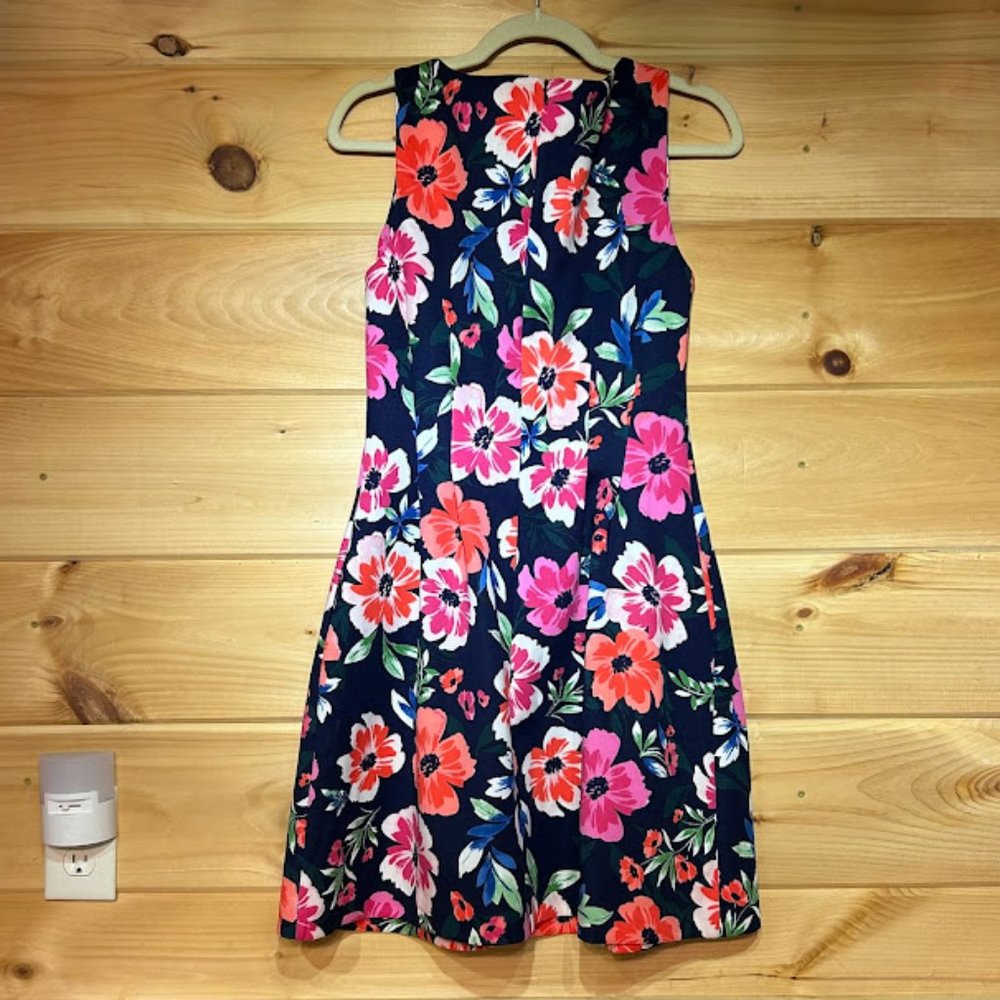 Vince Camuto Navy Floral Dress